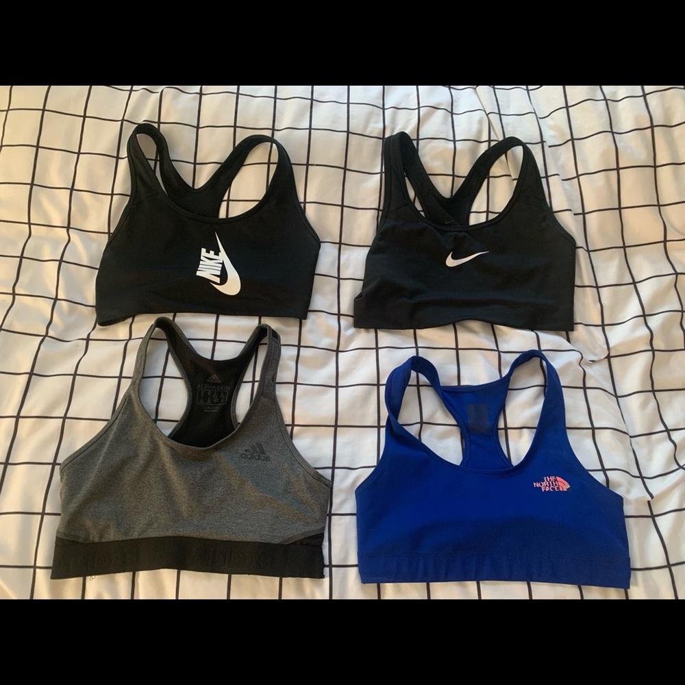 Bundle of sports bras (4)